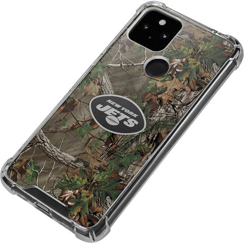 NFL New York Jets Realtree Xtra Green Camo Google Pixel 5 Clear Case